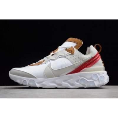 Nike React Element 87 Beyaz / Bej Rengi Koşu Ayakkabısı Türkiye - 0A1J41AQ